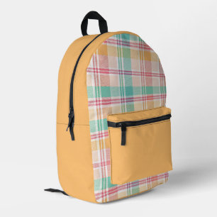Sac À Dos Imprimé Carreaux Vichy Multicolores