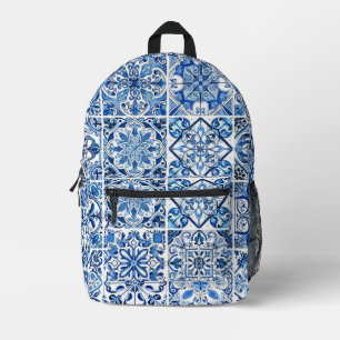 Sac À Dos Imprimé Carrelage méditerranéen, Portugais, Azulejo, Majol