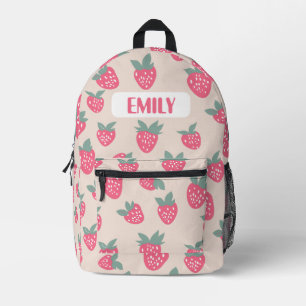 Sac À Dos Imprimé Cartable maternelle fraise
