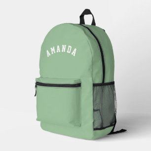 Sac À Dos Imprimé Cartable personnalisé vert pour enfants de retour