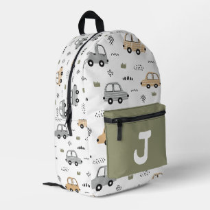 Sac À Dos Imprimé Cartables Enfants Personnalisés Monogramme Voiture