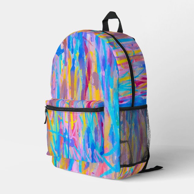 Sac À Dos Imprimé Cascade vibrante (Coin arrière droit)