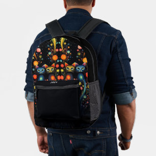 Sac À Dos Imprimé Catouragan noir