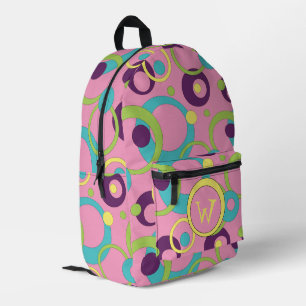 Sac À Dos Imprimé Cercles roses funky
