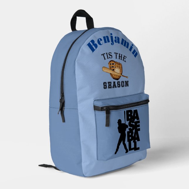Sac À Dos Imprimé C'Est La Saison - Le Joueur De Baseball Silhouette (Coin arrière gauche)
