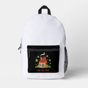 Sac À Dos Imprimé Charmante Maison "Maison Douce Maison" Illustrati