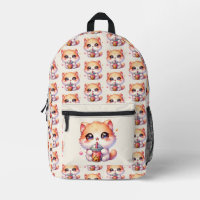 Chat Boire Boba Cute Motif de thé bulle