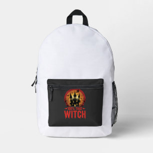 Sac À Dos Imprimé Château d'Halloween de cette sorcière à 100%