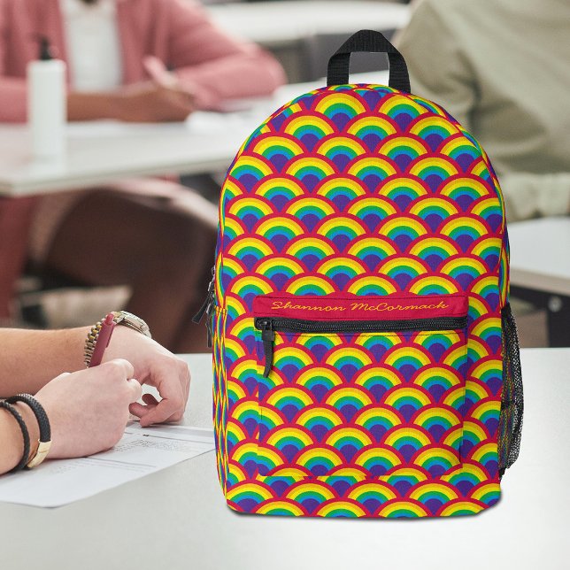 Sac À Dos Imprimé Chaussettes à échelle de sirène arc-en-ciel (Créateur téléchargé)