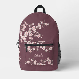 Sac À Dos Imprimé Cherry Blossom Dusty Pink Monogramme