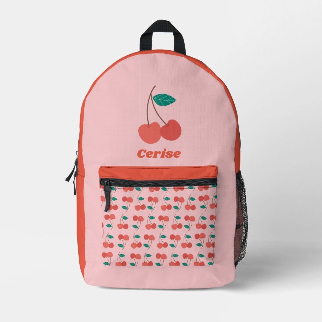 Sac À Dos Imprimé Cherry Printed Backpack (Recto)