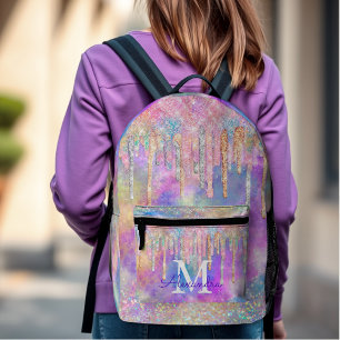 Sac À Dos Imprimé Chic coloré unicorne goutte parties scintillant mo