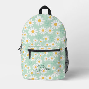 Sac À Dos Imprimé Chic Kawaii Motif Floral Nom personnalisé Imprimer