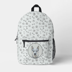 Sac À Dos Imprimé Chien Bouvier Australien - Art Original de Chien M