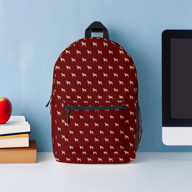 Sac À Dos Imprimé Chiens de Carlin doux Motif personnalisé (Créateur téléchargé)