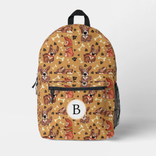 SAC À DOS IMPRIMÉ CHIENS MOTIFS EMPREINTES DE PATTES ET DOG BONES MO