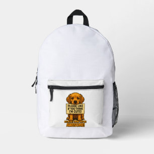 Sac À Dos Imprimé Chiot Mignon, Citation Amusante d'Amoureux de Chie