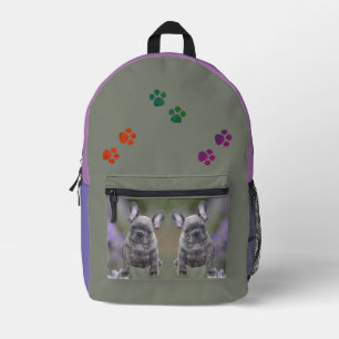 Sac À Dos Imprimé Chiot mignon de Bouledogue Français