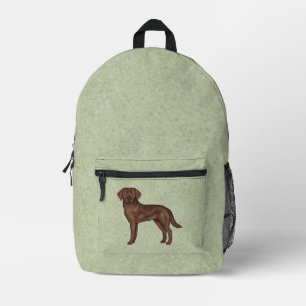 Sac À Dos Imprimé Chocolat Labrador Retriever mignon chien Brown ver