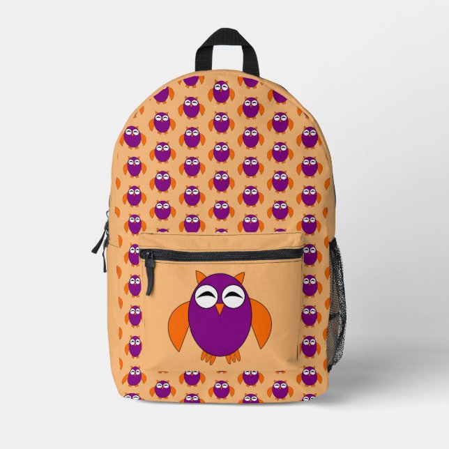 Sac À Dos Imprimé Chouette d'Halloween (Recto)
