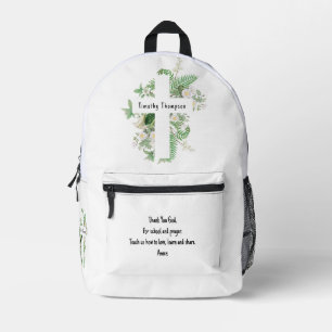 Sac À Dos Imprimé Christian Kids School Prière & Nom personnalisé