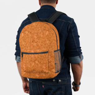 Sac À Dos Imprimé Chunky naturel Cork Wood Grain Look