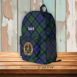 Sac À Dos Imprimé Cimier du clan Baird sur tartan
