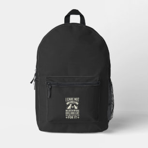 Sac À Dos Imprimé Citation de la religion du chien et du chat