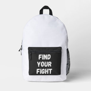 Sac À Dos Imprimé Citation Motivante Trouvez Votre Combat Art
