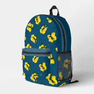 Sac À Dos Imprimé Citron Chic Design Turquoise