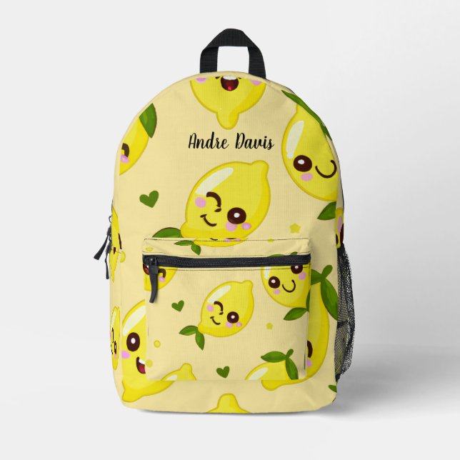 Sac À Dos Imprimé Citron souriant (Recto)
