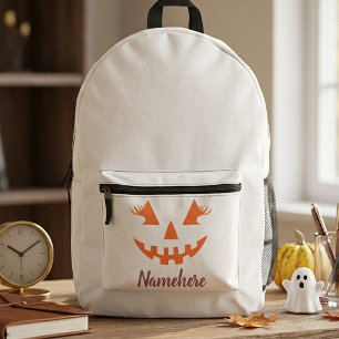 Sac À Dos Imprimé Citrouille personnalisée Jack O Lantern Halloween