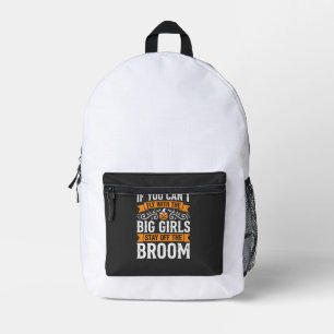 Sac À Dos Imprimé Citrouille Sorcière Balai Filles Halloween Design_