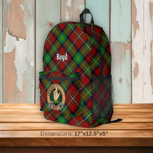 Sac À Dos Imprimé Clan Boyd Crest sur Tartan