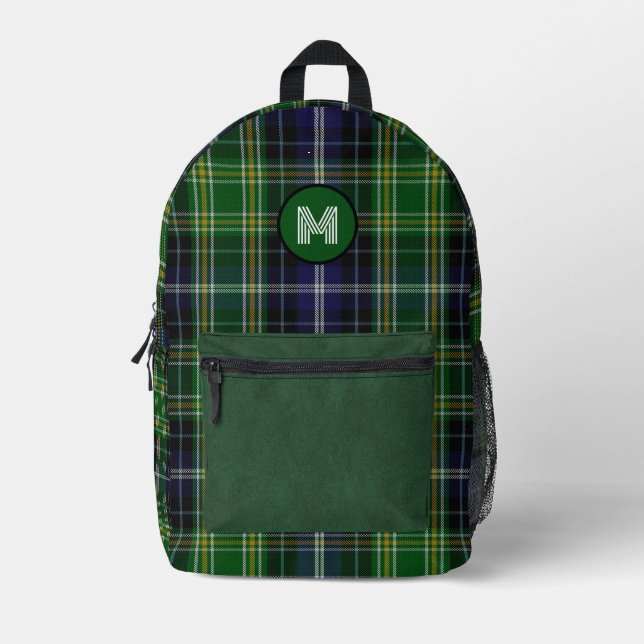 Sac À Dos Imprimé Clan McKellar Plaid Monogrammé (Recto)
