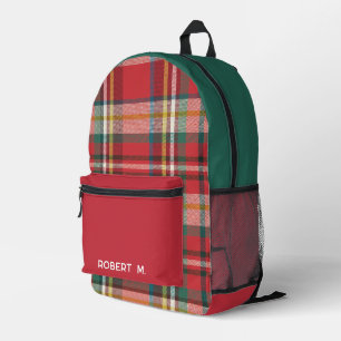 Sac À Dos Imprimé Classic Plaid Rustic Personnalisé