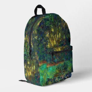 Sac À Dos Imprimé Claude Monet - Coin d'un étang avec des Nénuphars