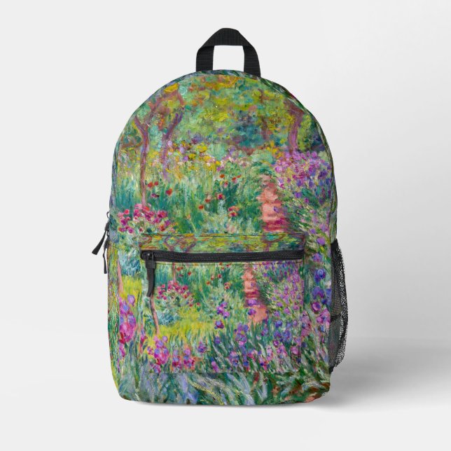 Sac À Dos Imprimé Claude Monet - Le jardin d'Iris à Giverny (Recto)