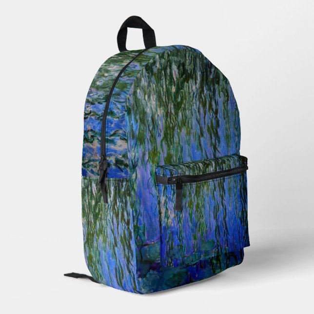 Sac À Dos Imprimé Claude Monet - Lys d'eau avec saule plumant (Coin arrière gauche)