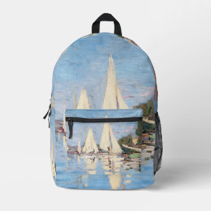 Sac À Dos Imprimé Claude Monet - Regattas à Argenteuil