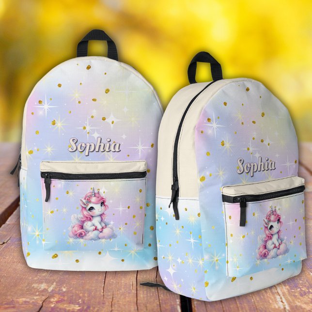 Sac À Dos Imprimé Cloud magique Pastel sparkle unicorn (Créateur téléchargé)