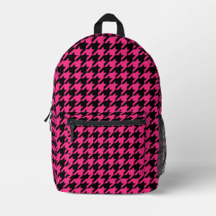 Sac À Dos Imprimé Coche de pied de chemise rose noir