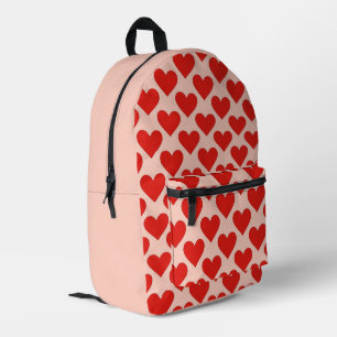 Sac À Dos Imprimé Cœur de la Saint-Valentin traditionnel rouge