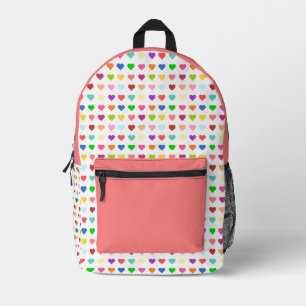 Sac À Dos Imprimé Coeurs colorés mignons