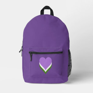 Sac À Dos Imprimé Cœurs de fierté genderqueer 