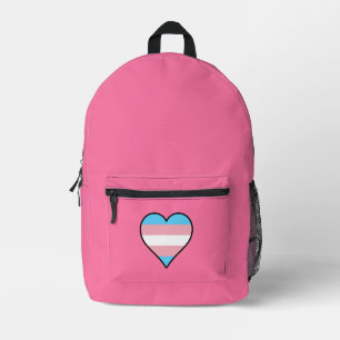 Sac À Dos Imprimé cœurs de fierté transgenre