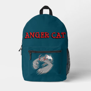 SAC À DOS IMPRIMÉ COLÈRE CHAT