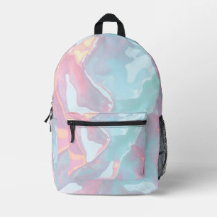 Sac À Dos Imprimé Collection Luxe Rose Pâle Vert Menthe Doré Moderne