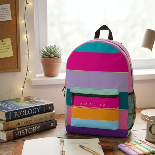Sac À Dos Imprimé Coloré Funky Élégant Chic Tendance
