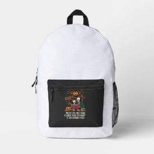 Sac À Dos Imprimé Conception de bibliothèque de squelette d'Hallowee